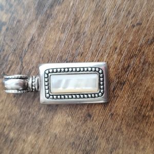 Premier Silver Pendant with Faux Mother of Pearl Stone